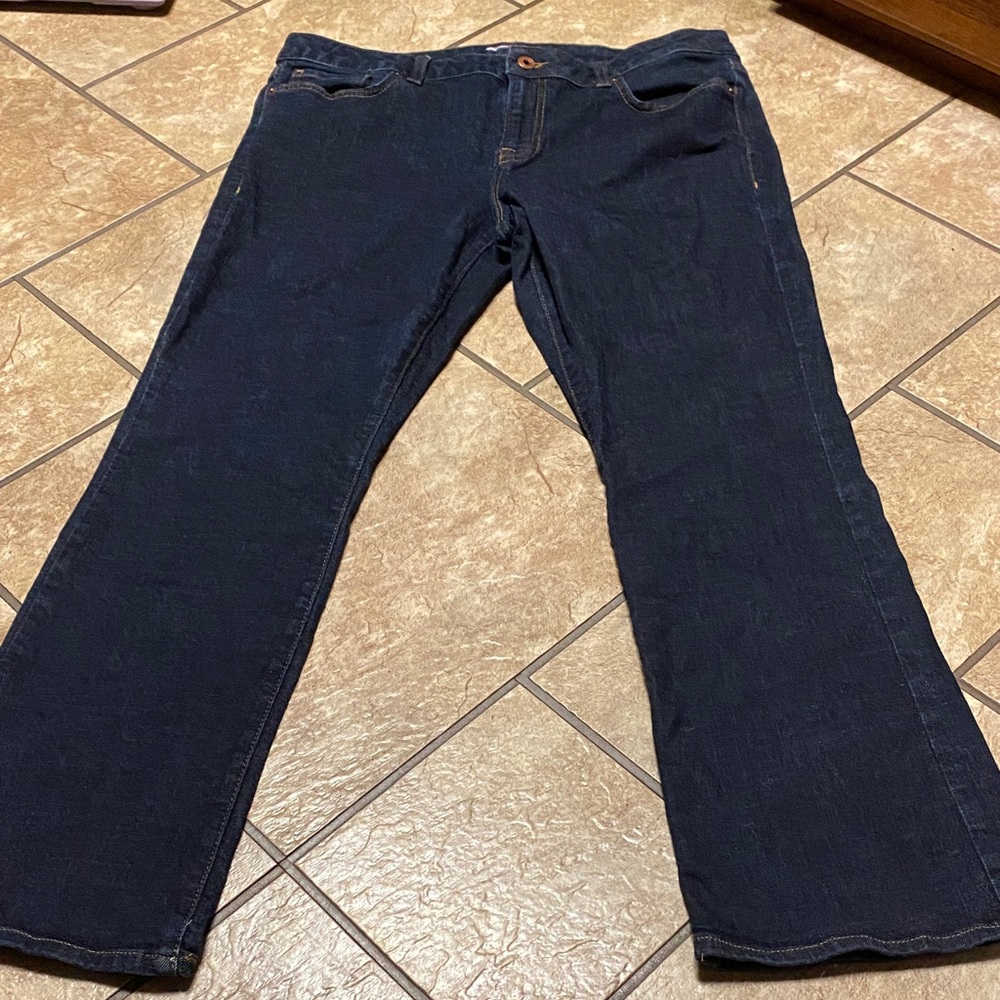 Women’s Tommy Hilfiger Size 14S Dark Blue Bootcut Jeans Preppy Denim